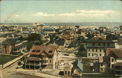 Bird's Eye View Looking North of Pine Avenue Postcard