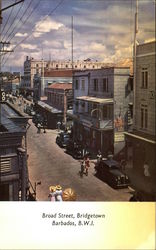 Broad Street Bridgetown, Barbados Caribbean Islands Postcard Postcard