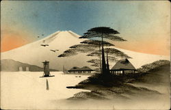 Artistic Rendering of Mt. Fuji Postcard