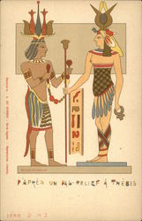 Ancient Egyptian Woman and Man Wearing Elaborate Clothing Ancient Egyptian Woman and Man Wearing Elaborate Clothing