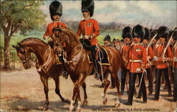 The Scots Guards. The Regiment Marching to a State Ceremonial Postcard