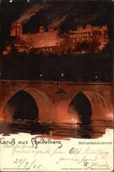 Gruß aus Heidelberg - Schlossbeleuchtung Postcard