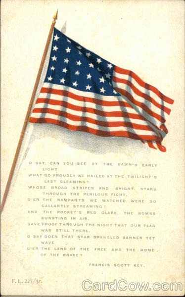 Star Spangled Banner with Flag Patriotic