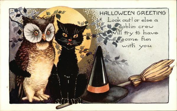 Halloween Greetings, Look Out! or Else a Goblin Crew Will Try to Have Some Fun With You