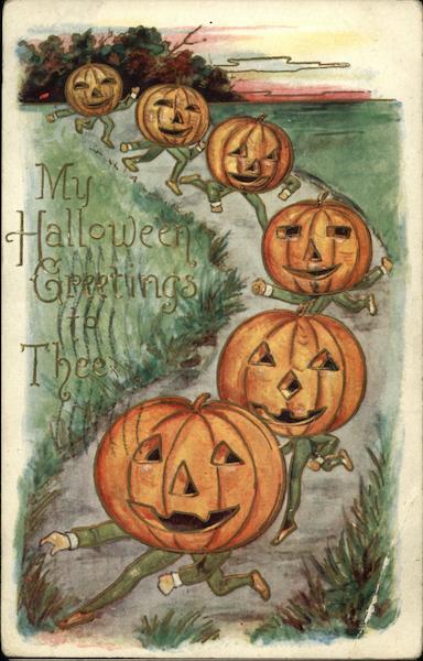 My Halloween Greetings to Thee with Jack O'Lanterns
