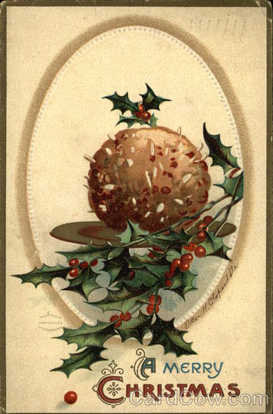 Christmas Meatball and Holly Sprig Ellen Clapsaddle