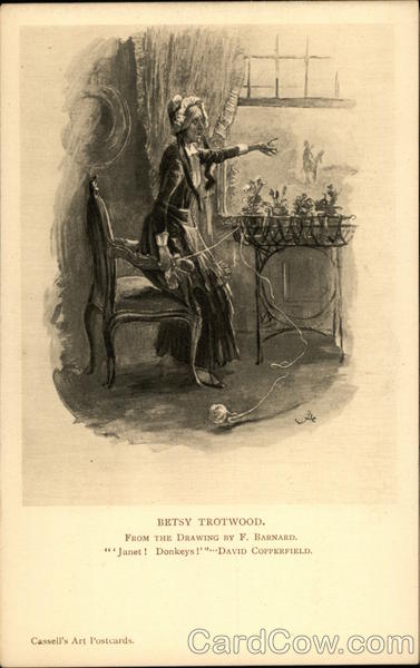 Betsy Trotwood. From the Drawing by F. Barnard Authors & Writers