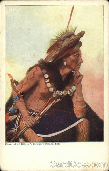 Man in Native American Dress Native Americana