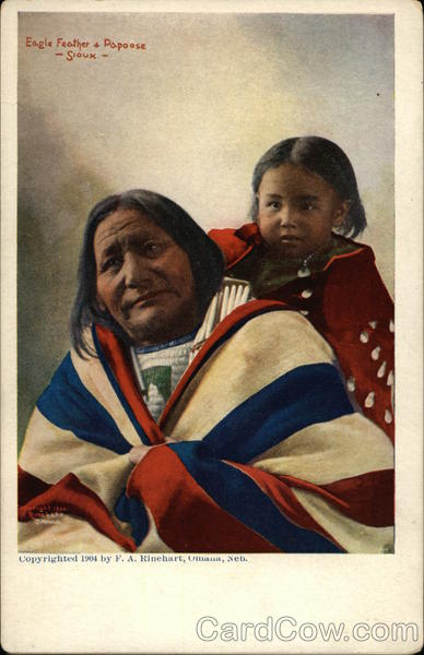 Eagle Feather & Papoose, Sioux Native Americana