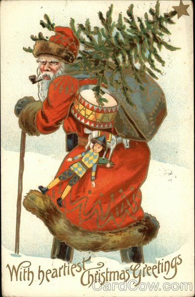With Heartiest Christmas Greetings Santa Claus