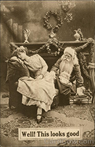 Well! This looks good - Santa delivering gifts to sleeping girl