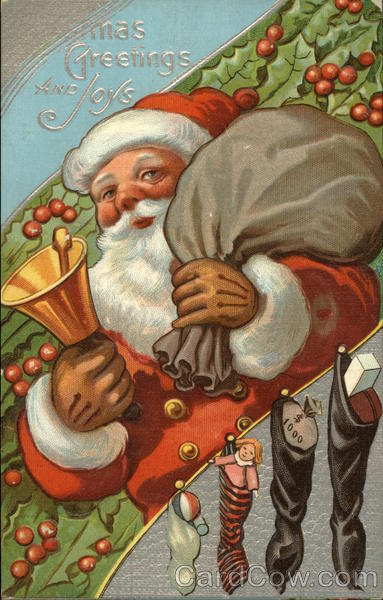 Christmas Greetings and Joys with Santa Santa Claus