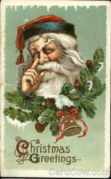 Santa With a Finger Aside Of His Nose Santa Claus