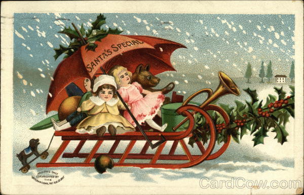 Santa's Special - Sleigh Full of Toys in the Snow Santa Claus