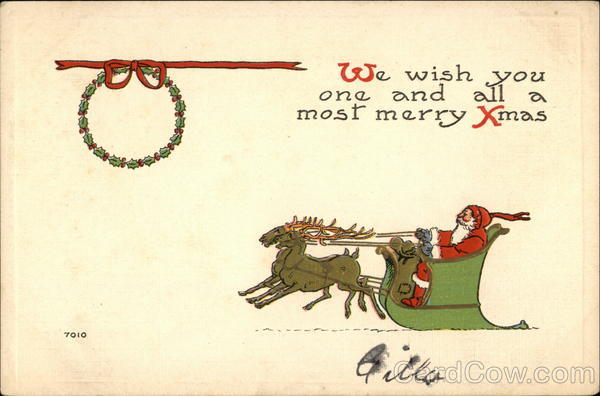 We Wish you one and All a Most Merry Xmas Santa Claus