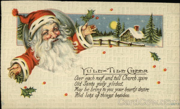 Yule-Tide Cheer - Santa and Cabin Santa Claus