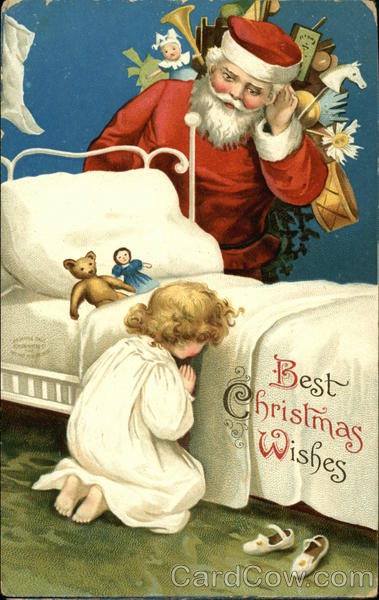 Best Christmas Wishes Ellen Clapsaddle Santa Claus