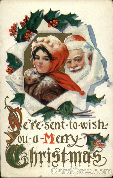 We're Sent to Wish You a Merry Christmas Santa Claus