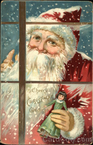 Cheery Christmas Greetings Santa Claus