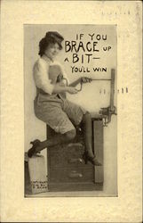 If You Brace up a Bit You'll Win Postcard
