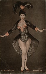 Las Vegas Show Girl Postcard
