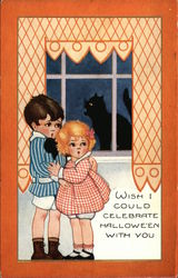Wish I Could Celebrate Halloween With You Postcard Postcard