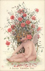 A Joyous Valentine Day Cupid Postcard Postcard