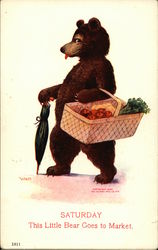 Saturday This Little Bear Goes to Market Postcard