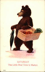 Saturday This Little Bear Goes to Market Bears Postcard Postcard