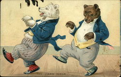 The Cake Walk Bears Postcard Postcard