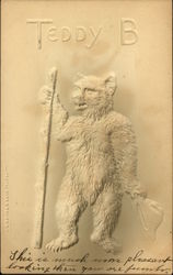Embossed Teddy B Postcard