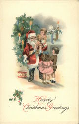Hearty Christmas Greetings Postcard