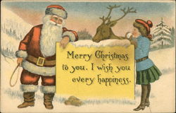 Merry Christmas to you. I Wish you Every Happiness Postcard