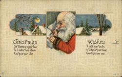 Christmas Wishes, Old Santa is a Jolly Soul A Jolly Soul is he So I Asked Him Please to Stop Postcard