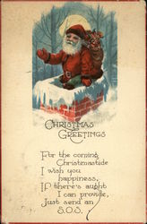 Christmas Greetings, For the Coming Christmastide I Wish You Happiness Postcard