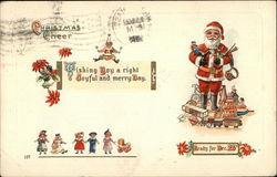 Christmas Cheer, Wishing you a Right Joyful and Merry Day, Ready for Dec. 25 Postcard