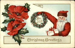 Santa, Christmas Greetings Santa Claus Postcard Postcard