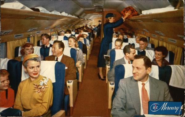 Interior of the DC-7 Flagship Main Cabin Aircraft