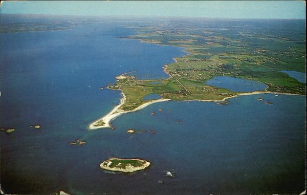Aerial View of Sakonnet Point Tiverton Rhode Island