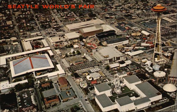Aerial View of World's Fair 1962 Seattle World's Fair