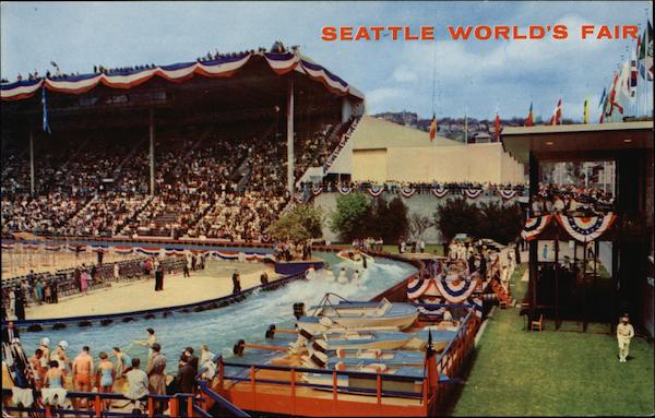 Water Skiing in Memorial Stadium 1962 Seattle World's Fair