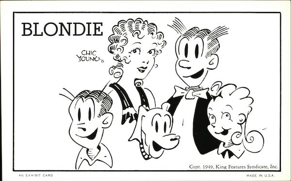 Cast of Blondie Chic Young Cartoons