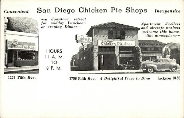 San Diego Chicken Pie Shops California