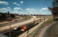 Junction of the Edsel Ford Expressway and the John Lodge Expressway Detroit, MI Postcard Postcard