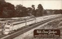 Vista-Dome Zephyrs Postcard