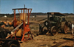 Case Steam Engine Tractor Postcard