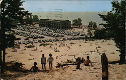 Indiana Dunes State Park - Pavilion Bath House Chesterton, IN Postcard Postcard