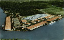 Aerial View of Town Lake Charles, LA Postcard Postcard