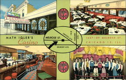 Math Igler's Casino, 1627-29 Melrose St Chicago, IL Postcard Postcard