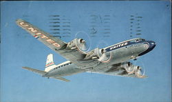 United Air Lines DC-7 Mainliner Postcard
